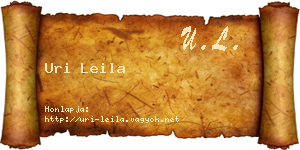 Uri Leila névjegykártya
